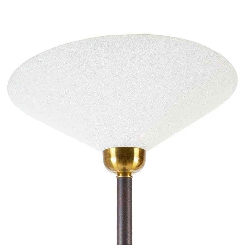 Slim Modernist Iron Torchiere Floor Lamp - 2