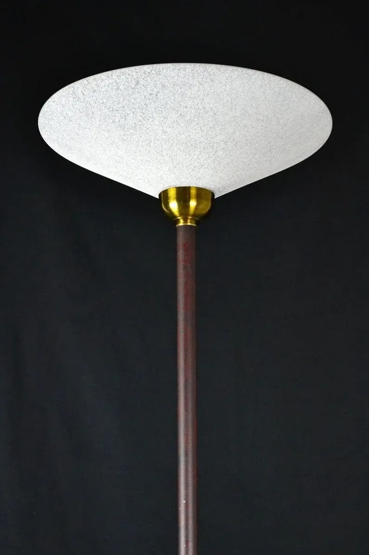 Slim Modernist Iron Torchiere Floor Lamp - 3