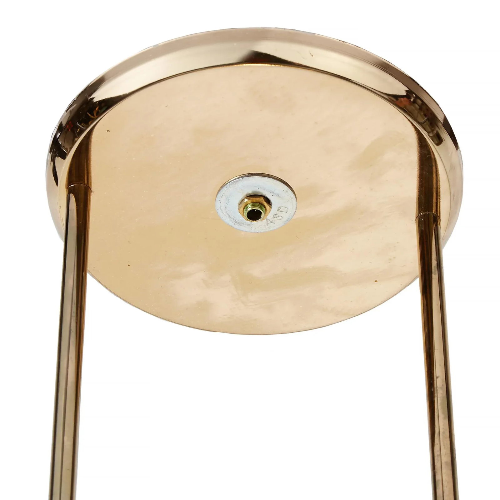 1970s Glass and Brass Saucer Pendant Light - 4