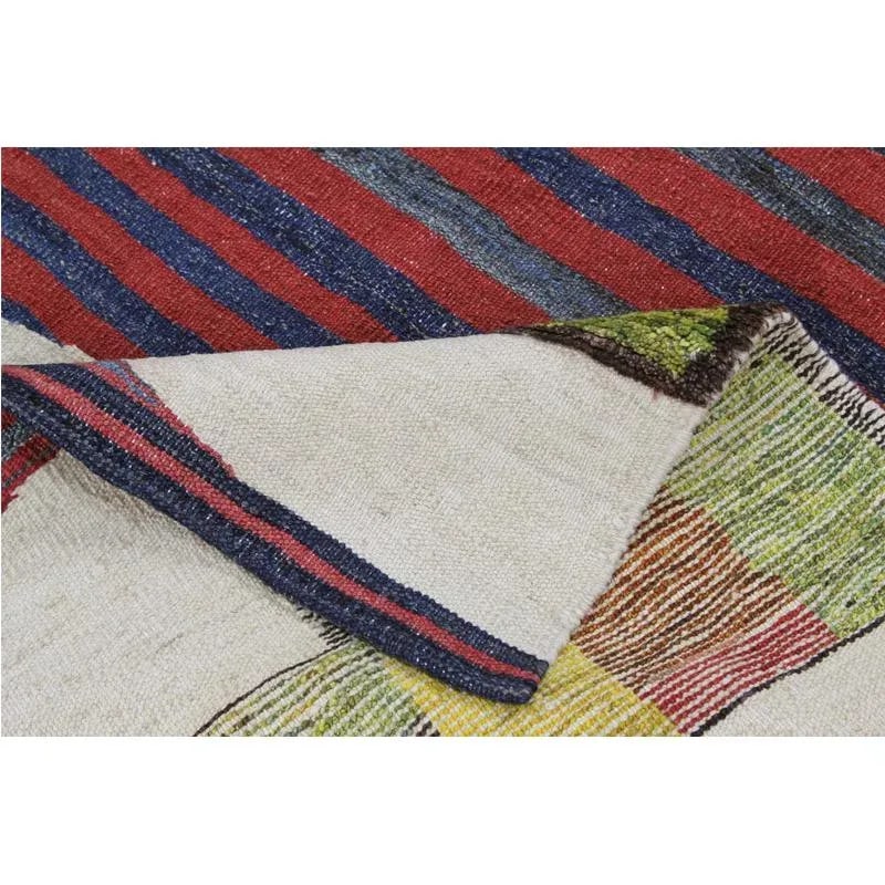 Handwoven Scandinavian Style Persian Kilim Area Rug 3'10"*5'6" - 11