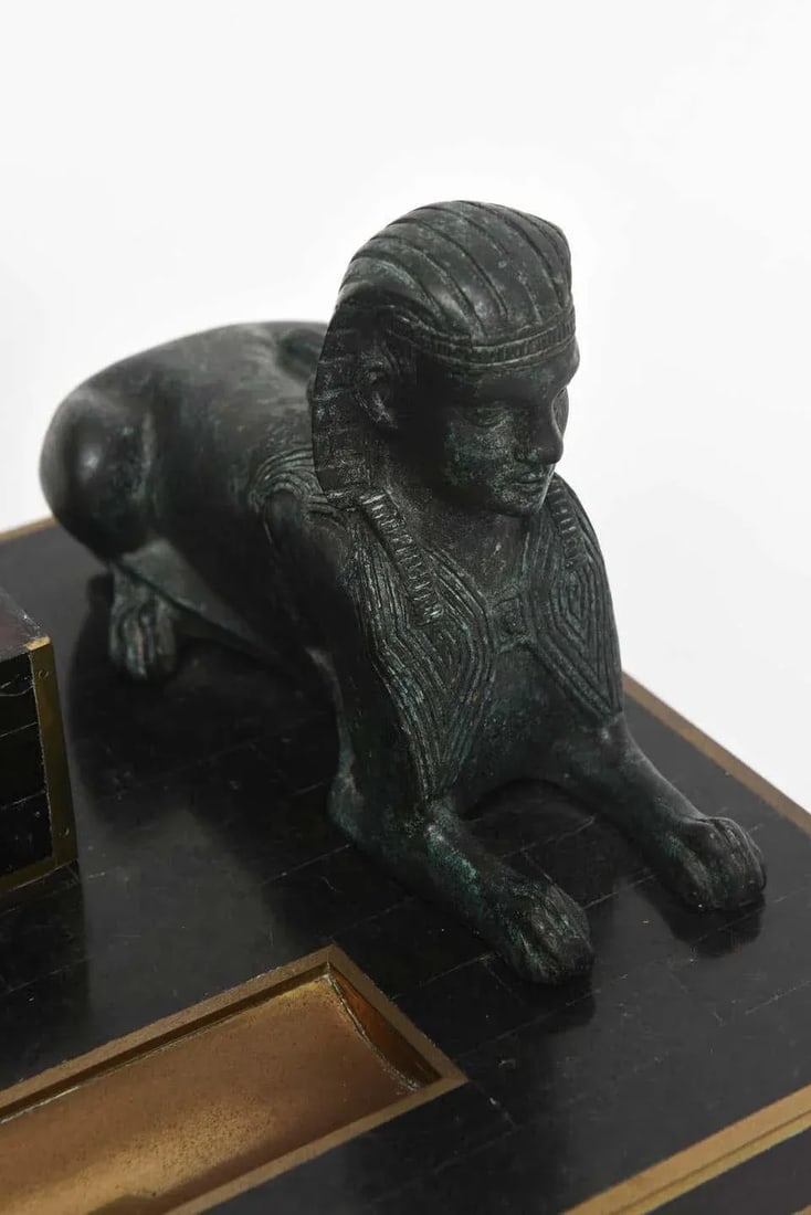 Late 20th Century Egyptian Revival Sphinx Inkwell by Maitland Smith - 4