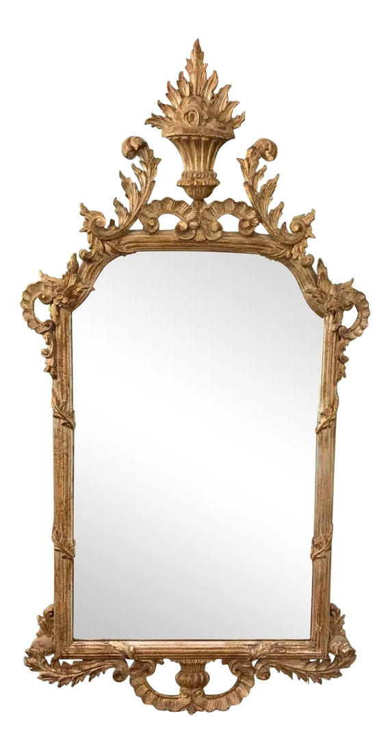 Antique Italian Carved Gilt Wood Mirror (1 of 7)