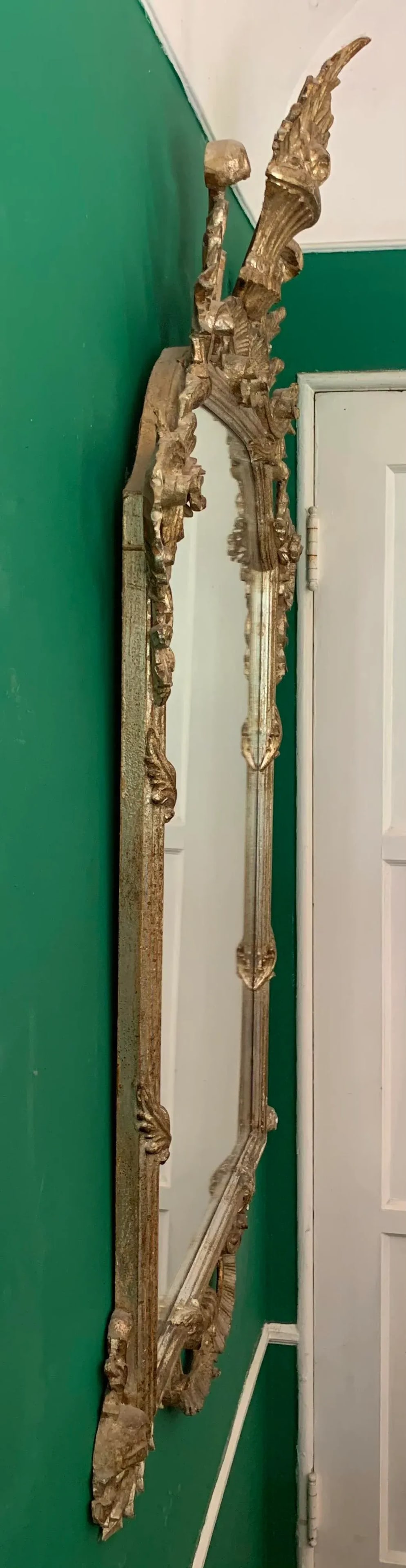 Antique Italian Carved Gilt Wood Mirror - 3