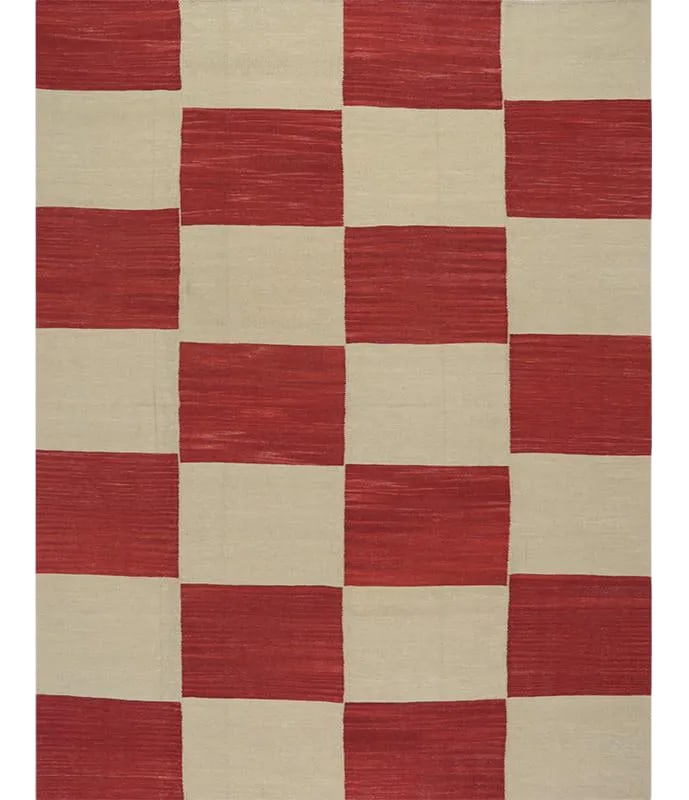 Handwoven Scandinavian Style Persian Kilim Rug 6'10"*9'1": Contemporary Kilim area rug featuring a Scandinavian design. Hand-woven from natural wool and cotton. Condition: Imperfections: No Imperfections Condition Notes: Excellent Condition, Never used