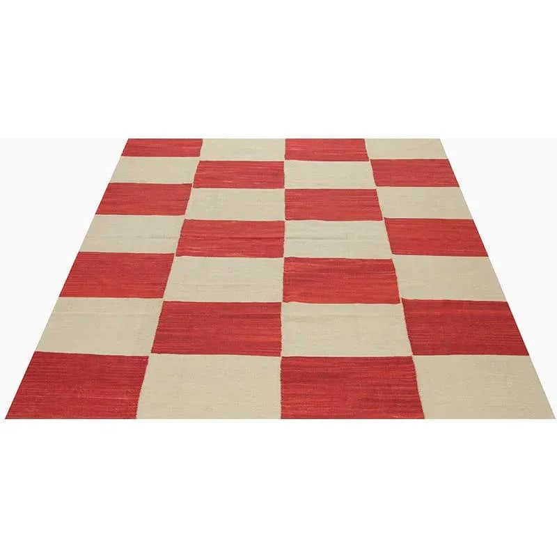 Handwoven Scandinavian Style Persian Kilim Rug 6'10"*9'1" - 2