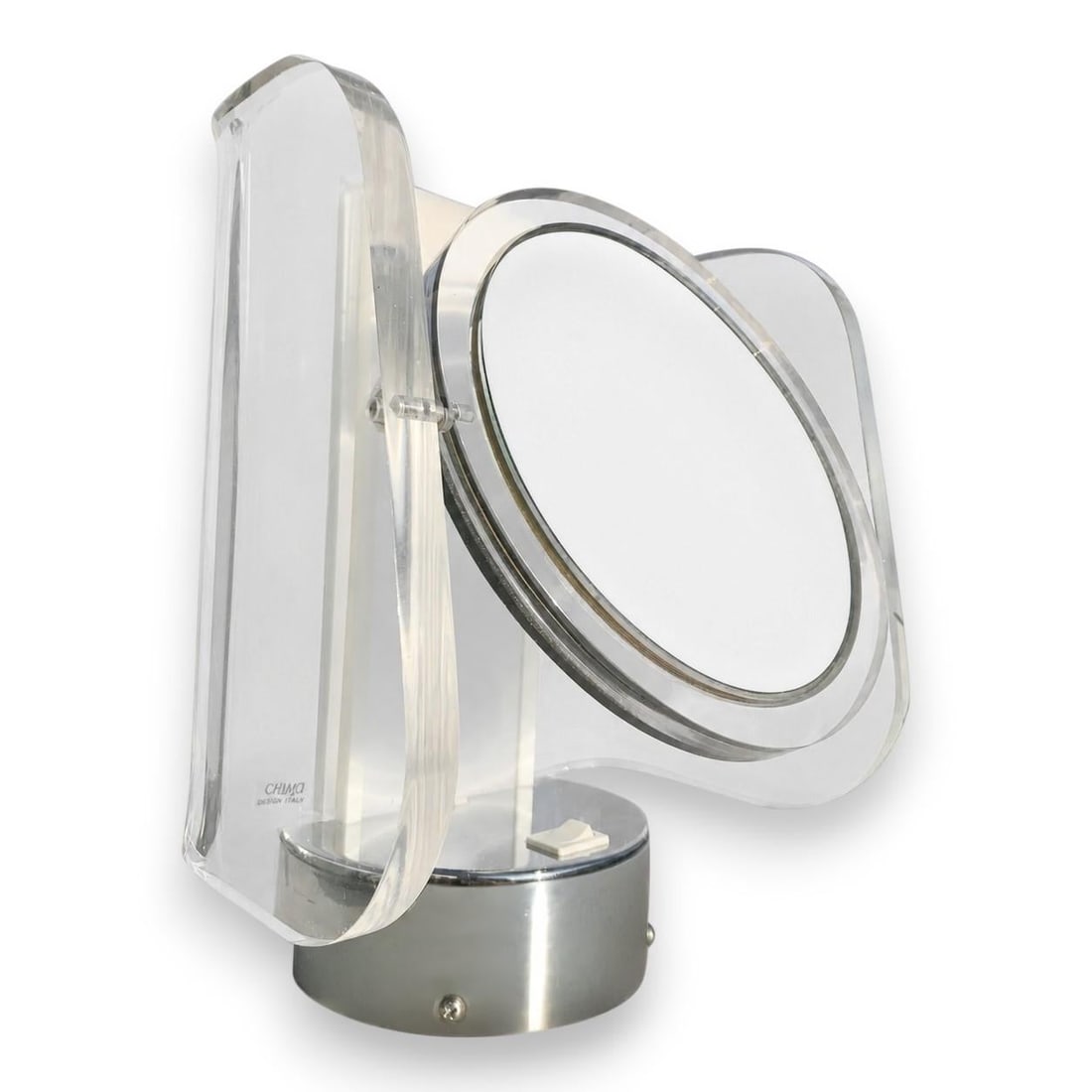 Atomic Space Age Lucite Chrome Vanity Mirror (1 of 10)