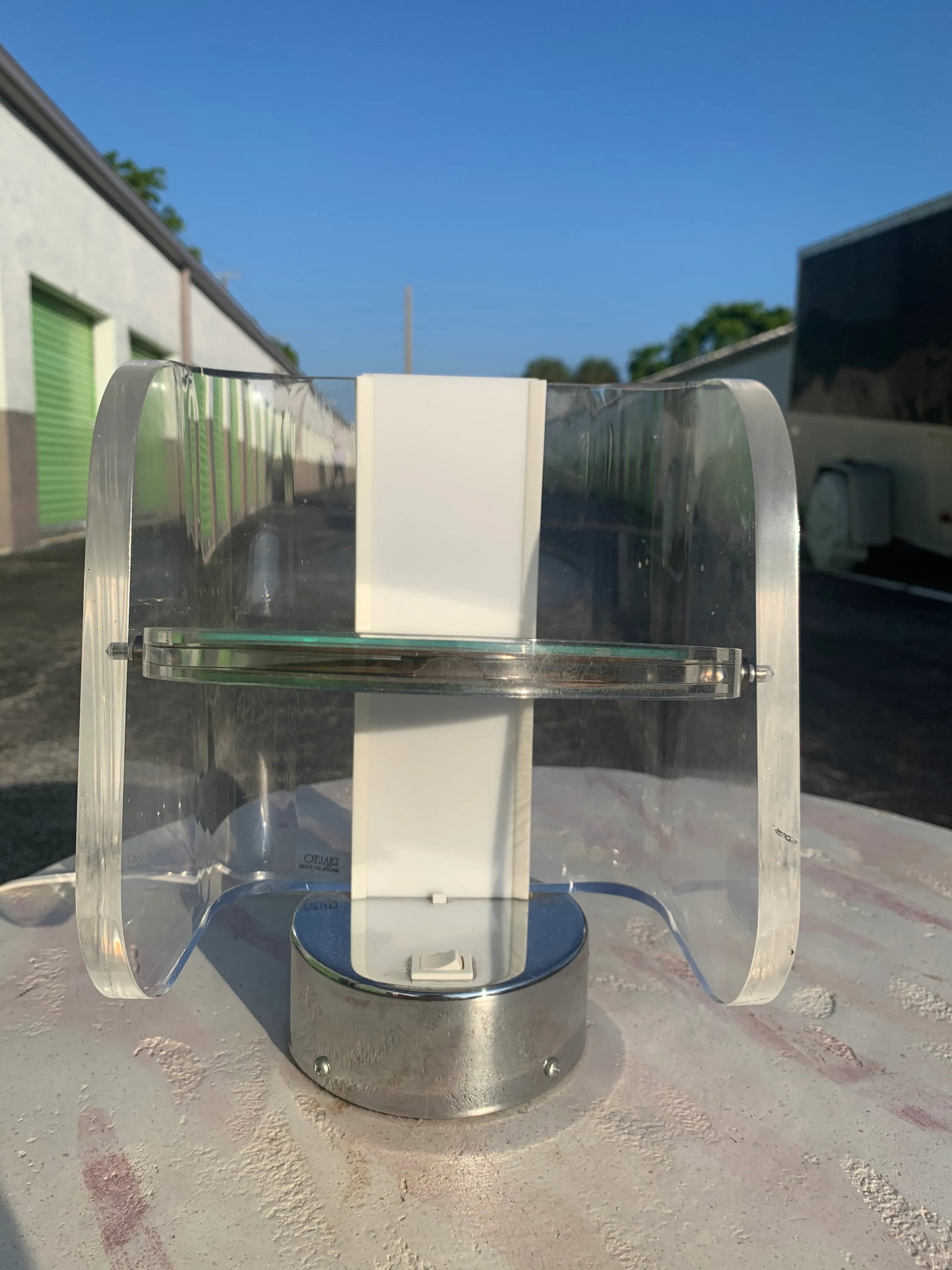 Atomic Space Age Lucite Chrome Vanity Mirror - 5