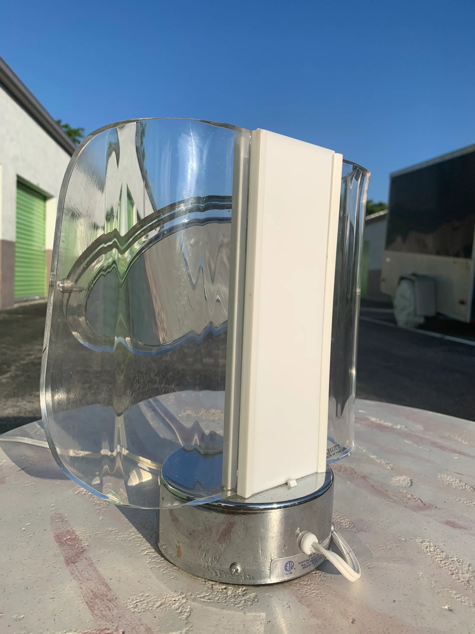 Atomic Space Age Lucite Chrome Vanity Mirror - 8