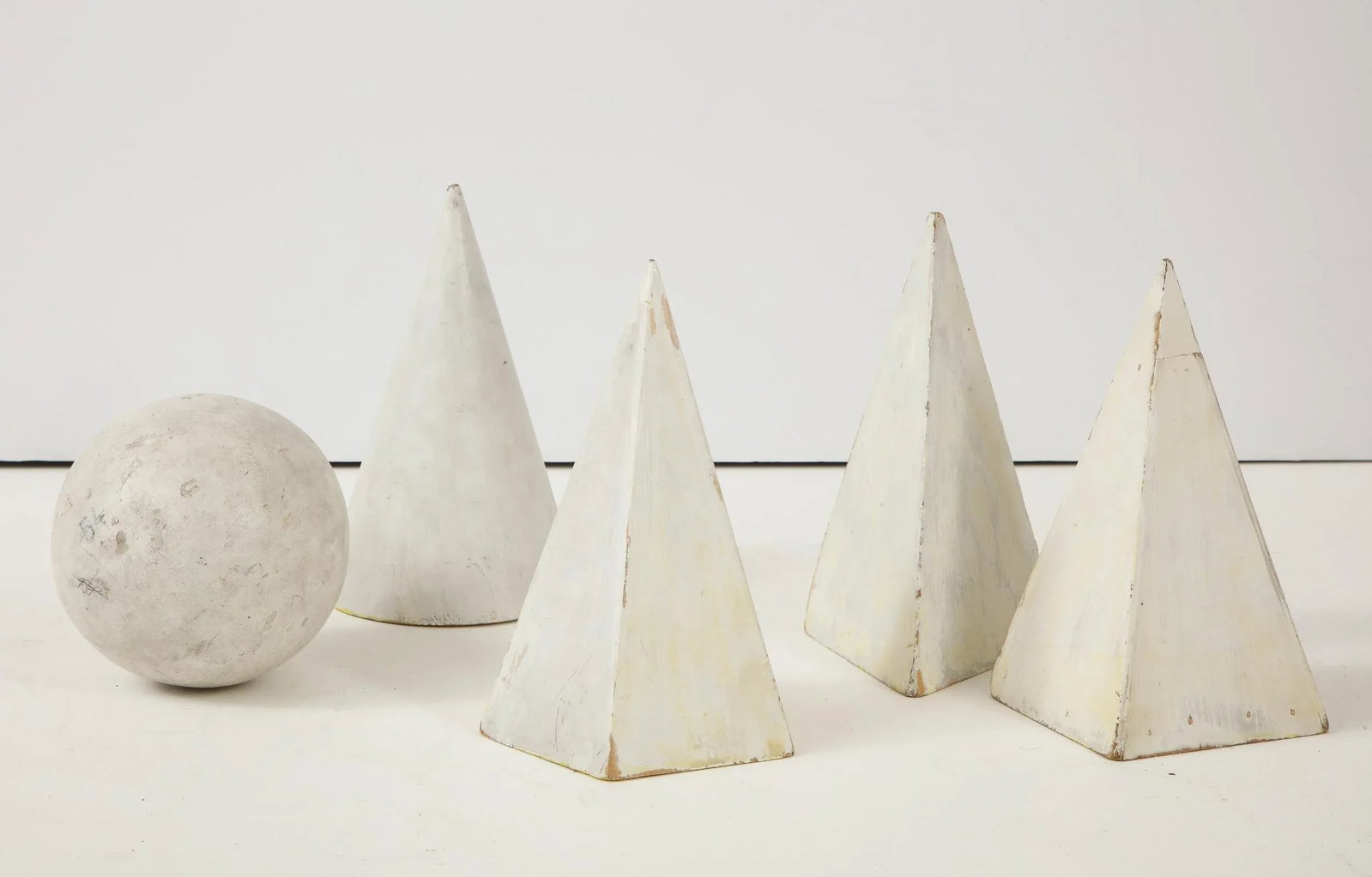 White Painted Wooden Geometric Molds - Set of 5 - 8