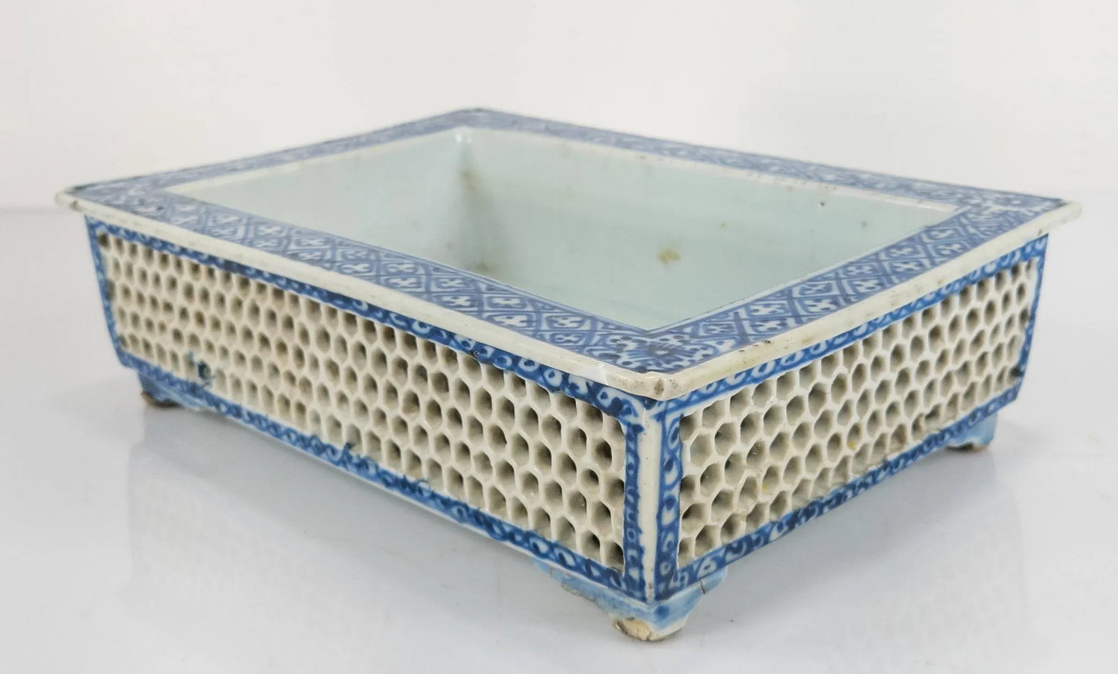 Japanese Low Rectangular Bonsai Jardiniere Planter - 12