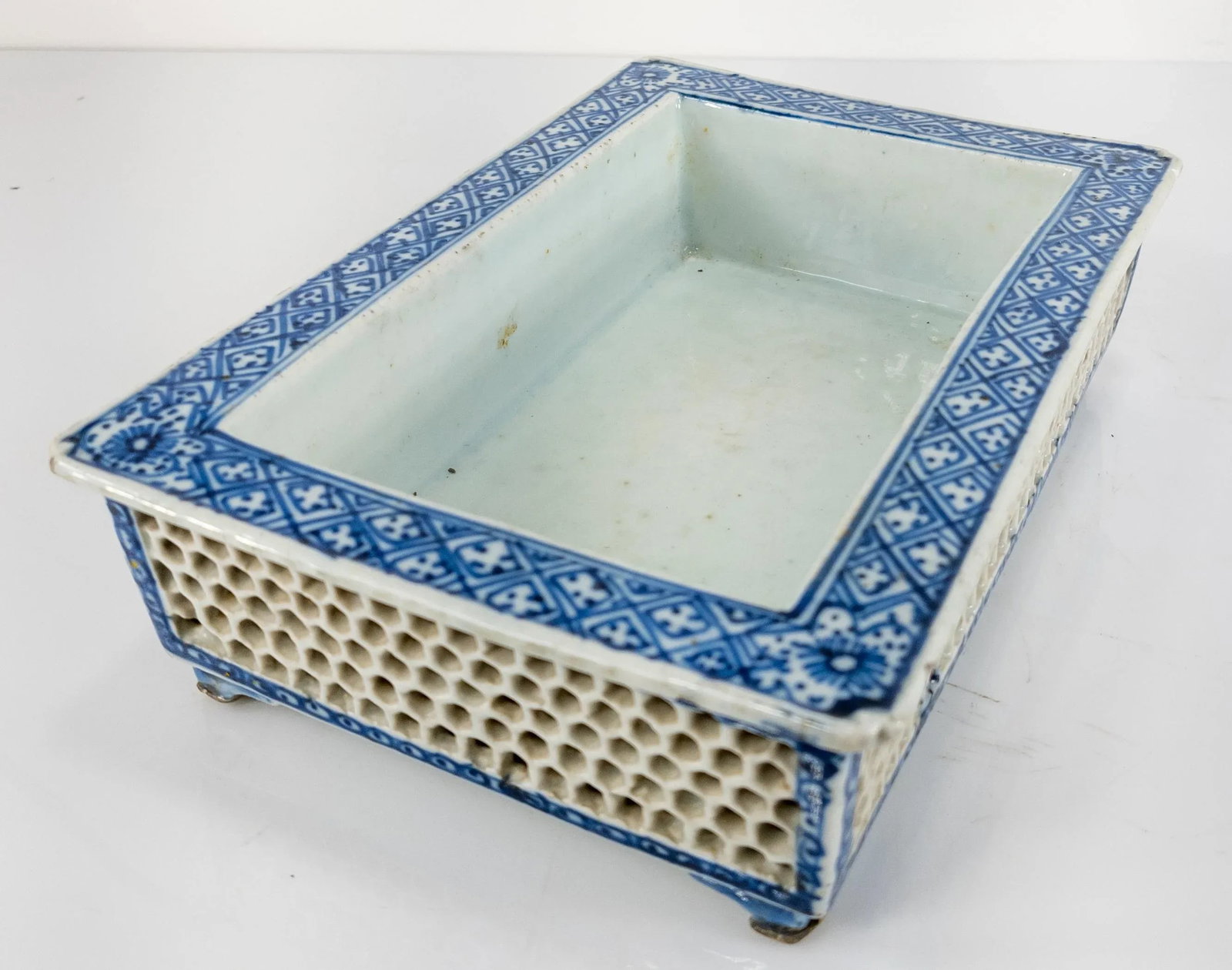 Japanese Low Rectangular Bonsai Jardiniere Planter - 4