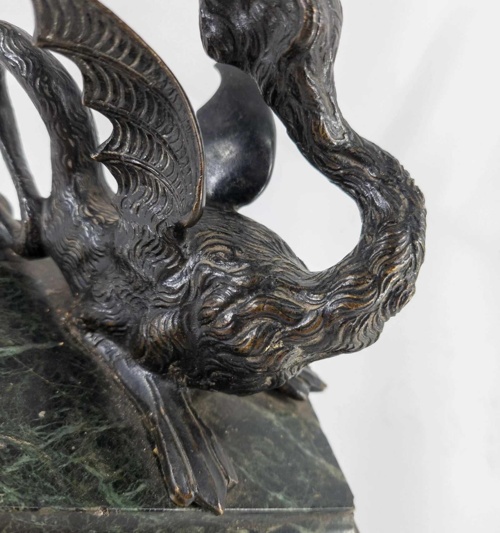 Late 19th Century Italian Grand Tour Bronze Dragon Candlestick Holder - 8