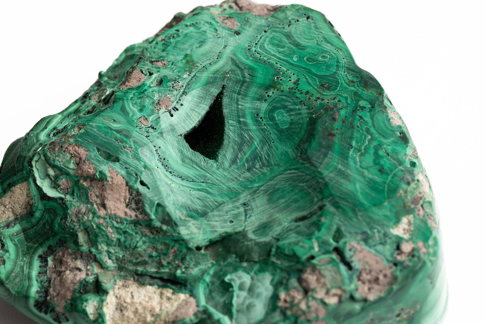 Malachite Natural Specimen Vide Poche Stone Paperweight - 10