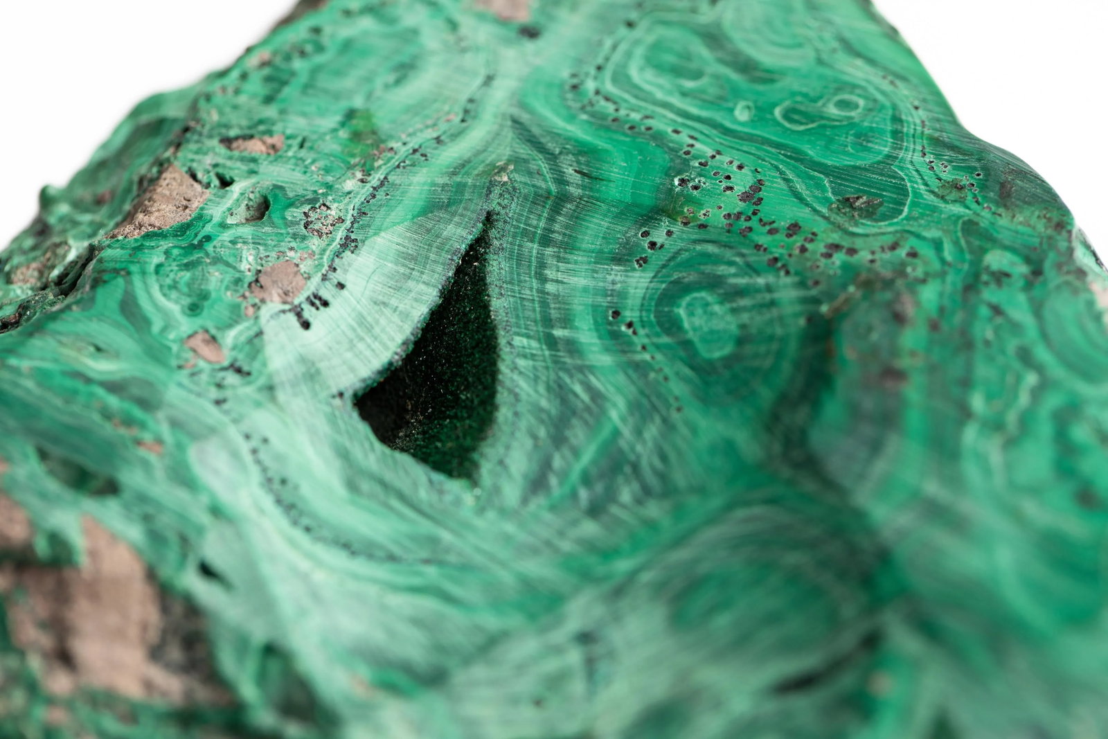 Malachite Natural Specimen Vide Poche Stone Paperweight - 11