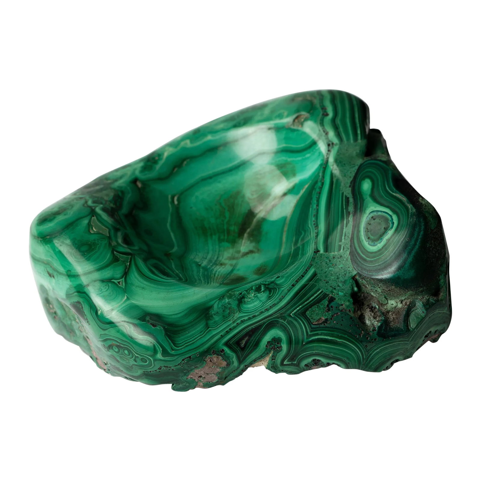 Malachite Natural Specimen Vide Poche Stone Paperweight - 12