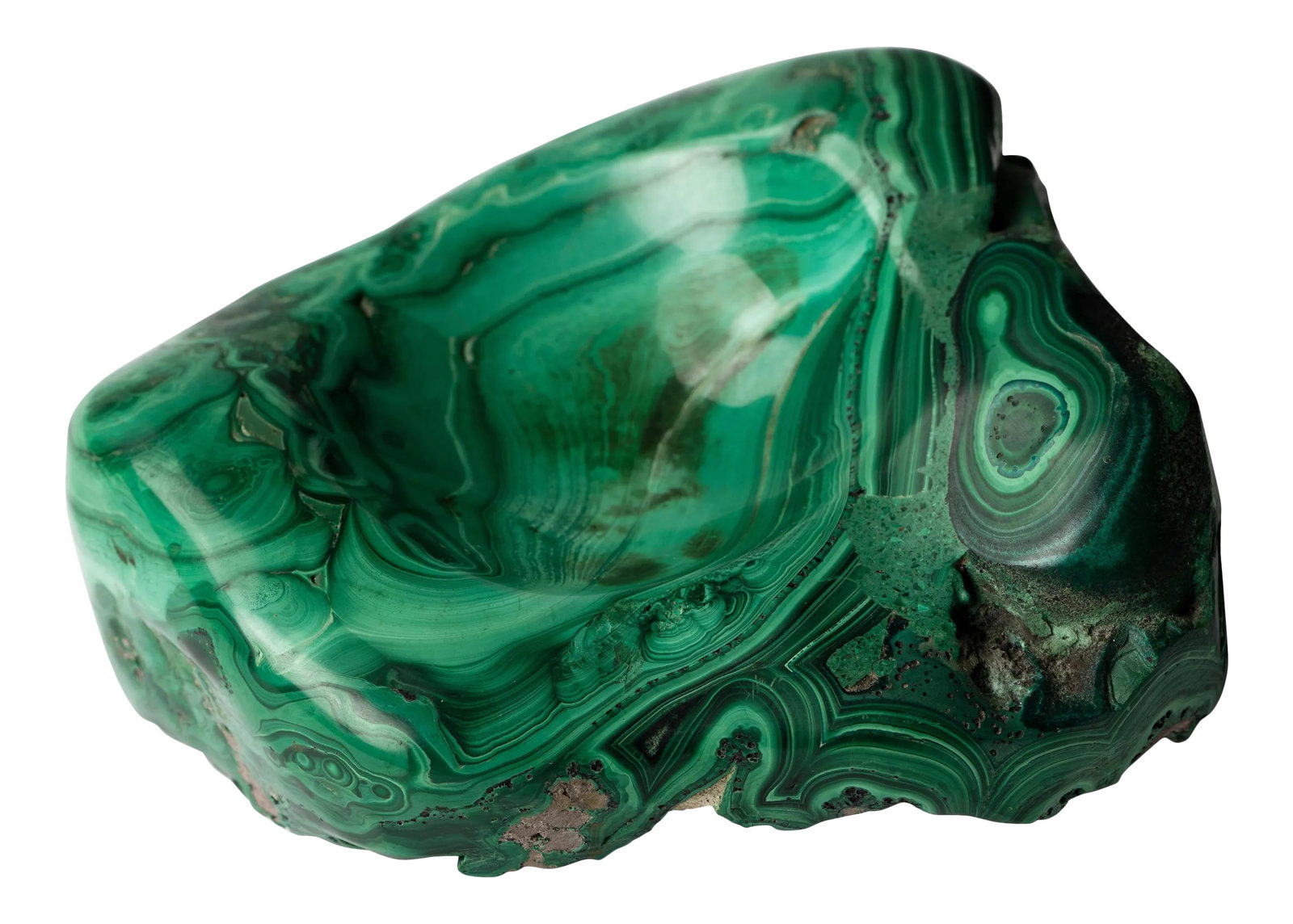 Malachite Natural Specimen Vide Poche Stone Paperweight (1 of 12)