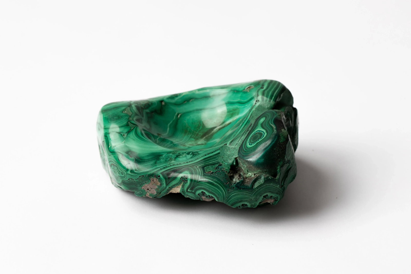 Malachite Natural Specimen Vide Poche Stone Paperweight - 2