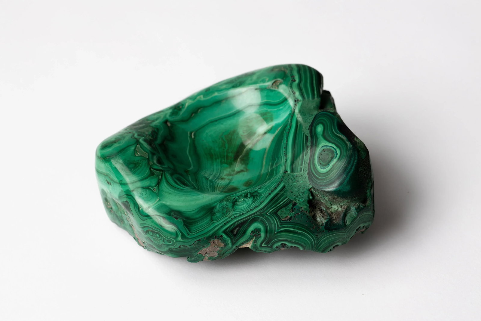 Malachite Natural Specimen Vide Poche Stone Paperweight - 6