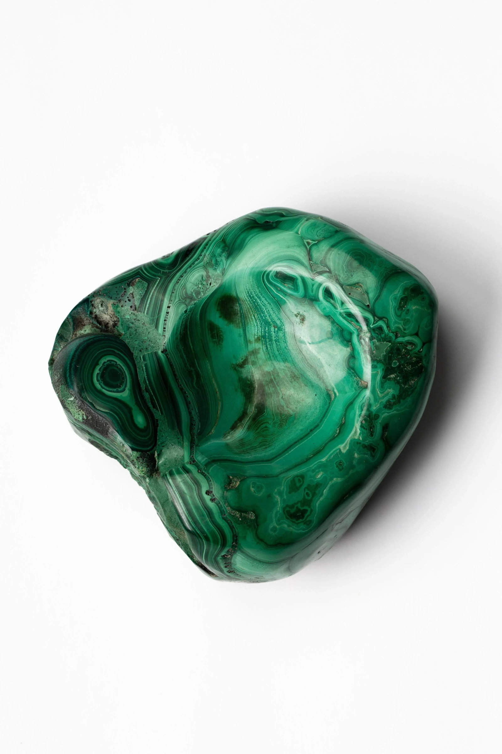 Malachite Natural Specimen Vide Poche Stone Paperweight - 7