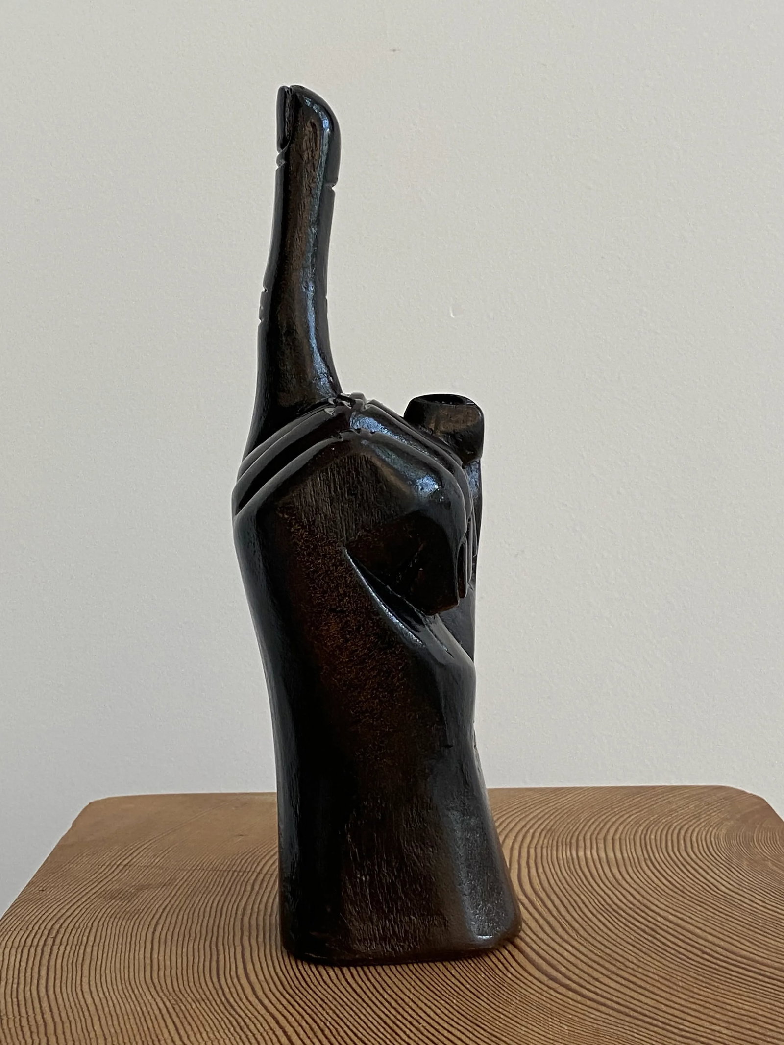 Vintage "Number One" Wooden Hand Sculpture - 10