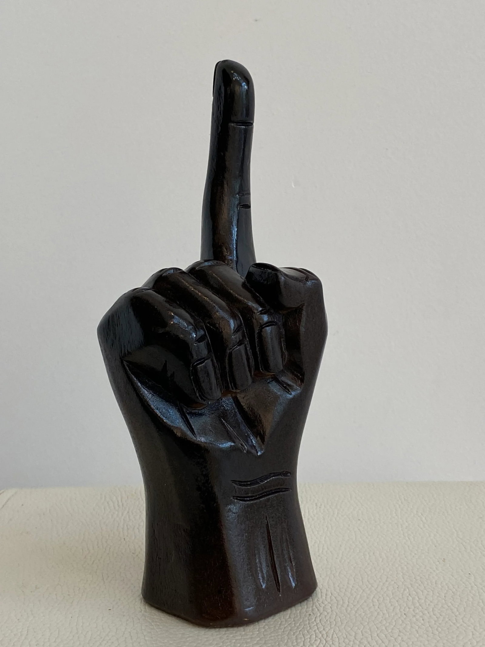 Vintage "Number One" Wooden Hand Sculpture - 13