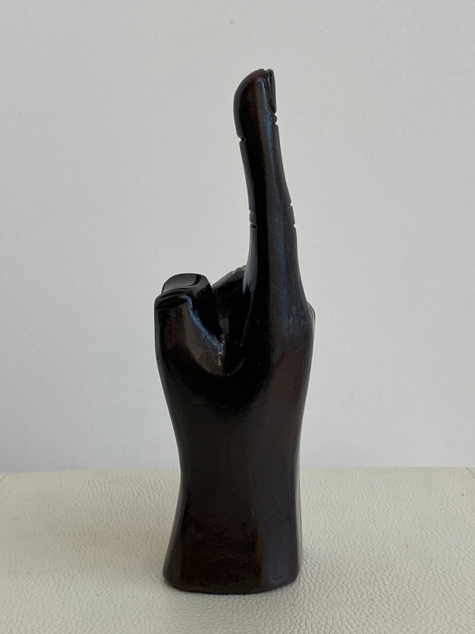 Vintage "Number One" Wooden Hand Sculpture - 4