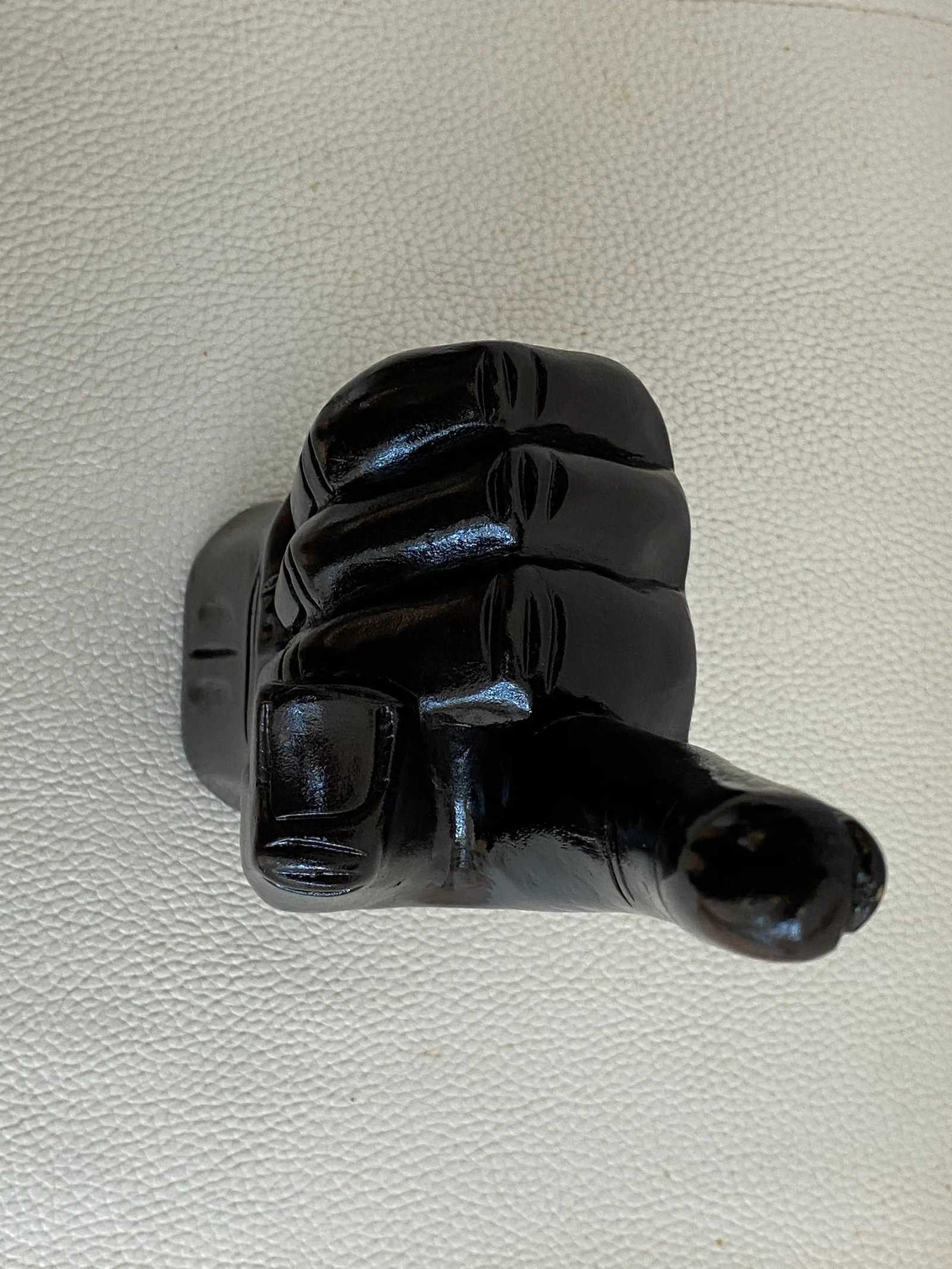 Vintage "Number One" Wooden Hand Sculpture - 5