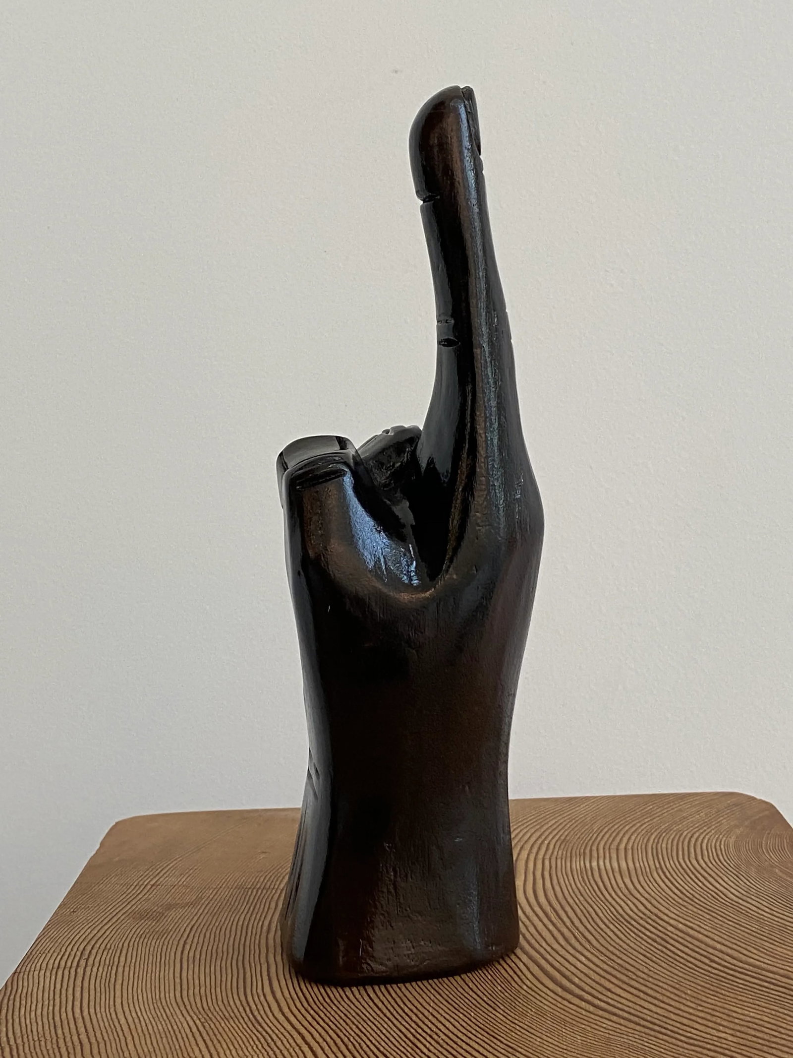 Vintage "Number One" Wooden Hand Sculpture - 9