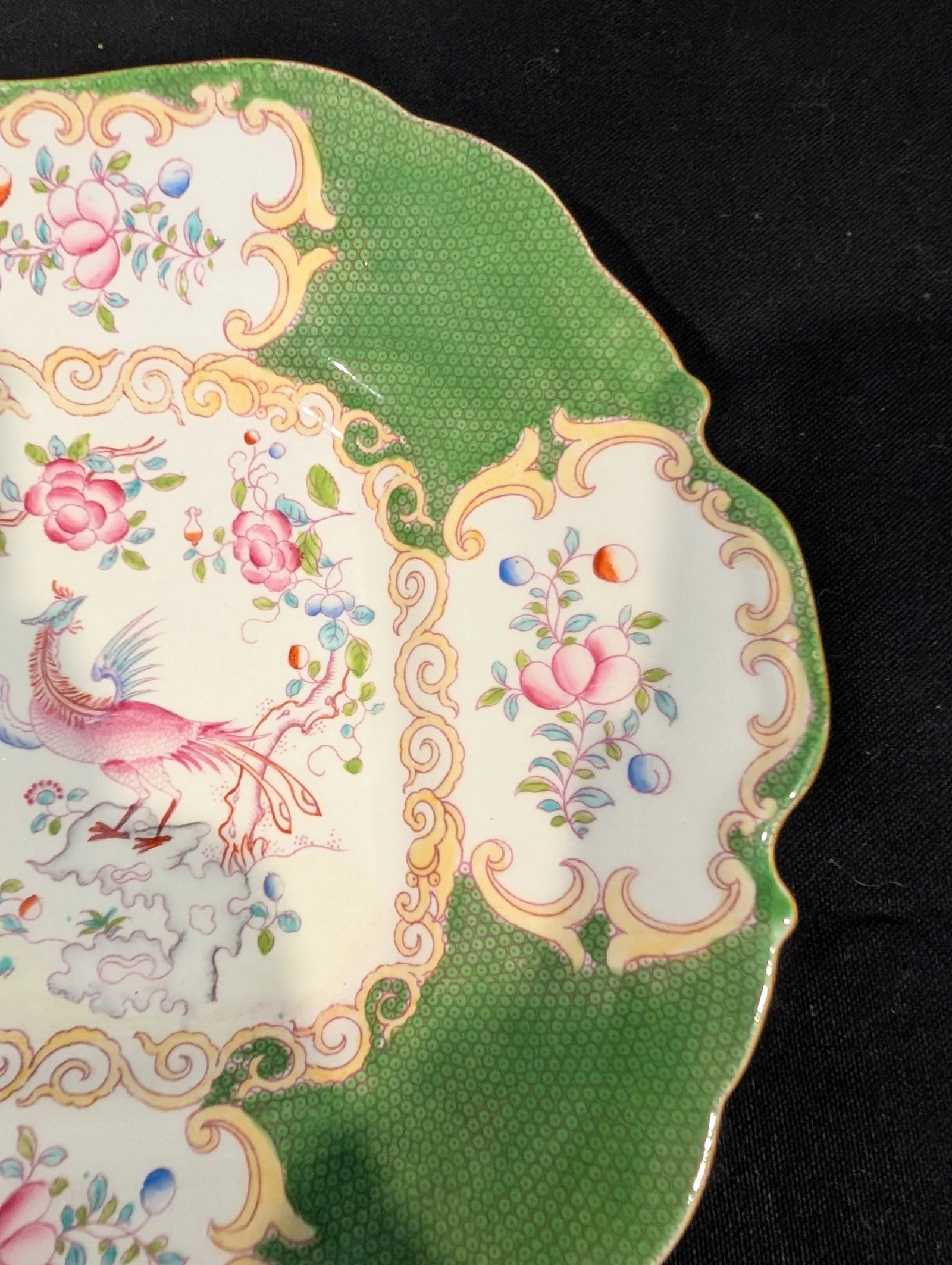 Early 20th Century Minton Cockatrice Square Serving Platter - Hand-Painted English Bone China - 2