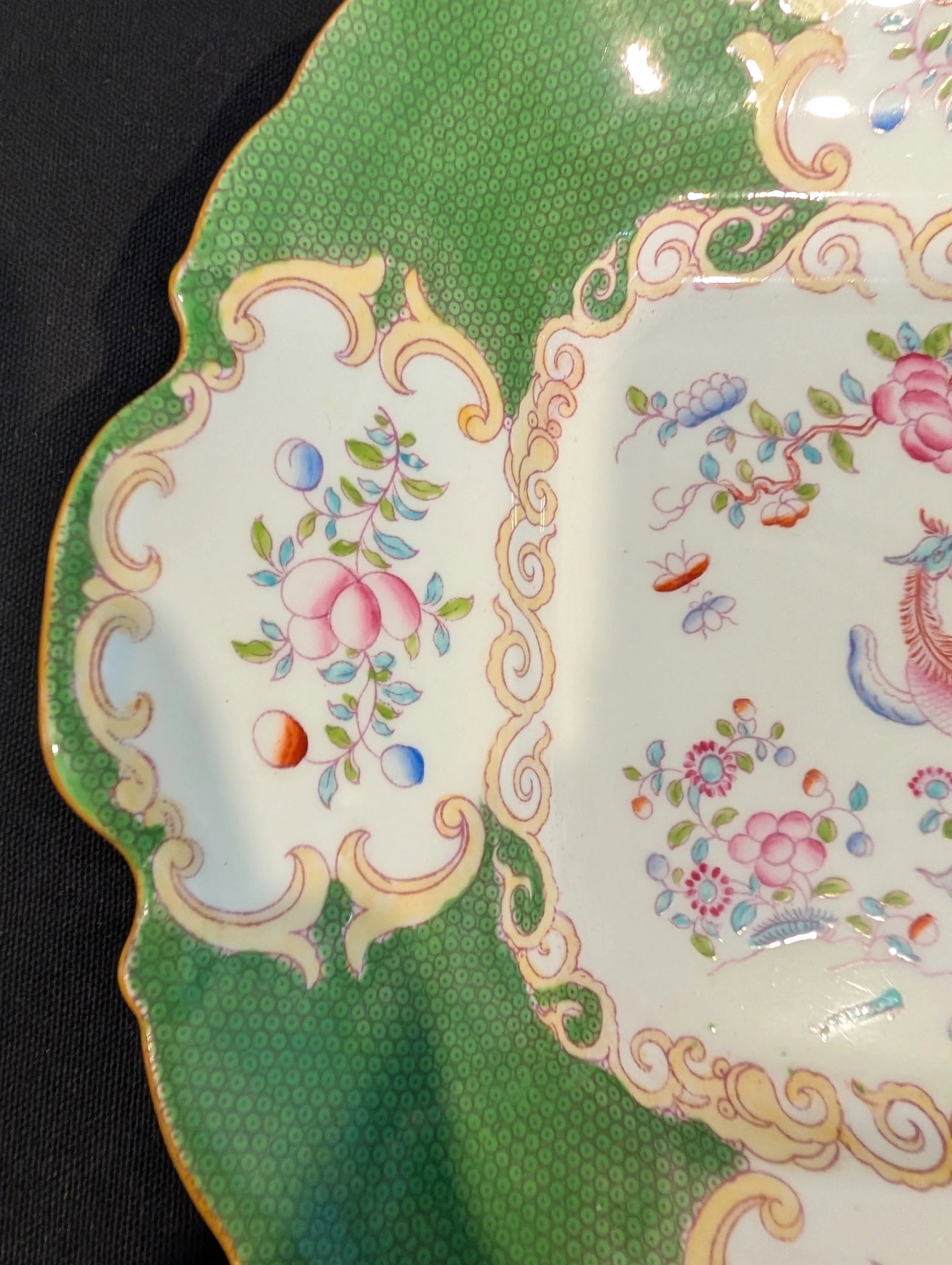 Early 20th Century Minton Cockatrice Square Serving Platter - Hand-Painted English Bone China - 5