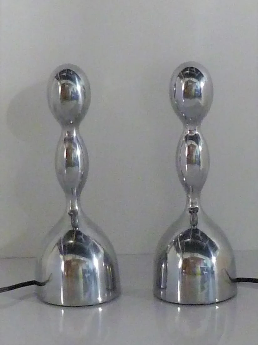 1993 Ilaria Gibertini for Nemo Space Age Modern Table Lamps, Italy - a Pair - 11