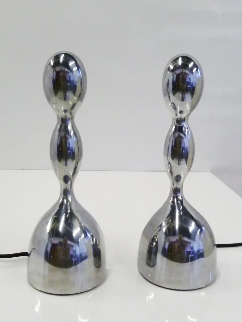 1993 Ilaria Gibertini for Nemo Space Age Modern Table Lamps, Italy - a Pair - 2