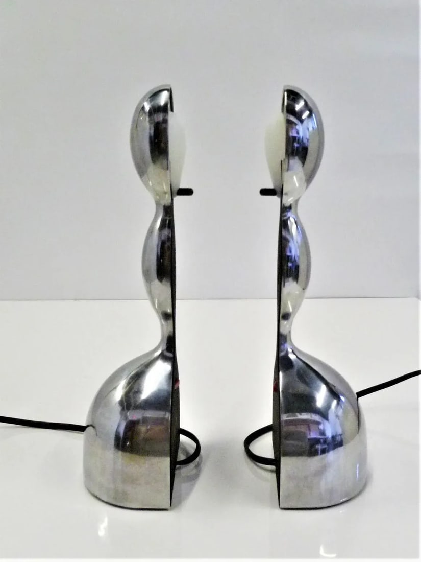 1993 Ilaria Gibertini for Nemo Space Age Modern Table Lamps, Italy - a Pair - 3