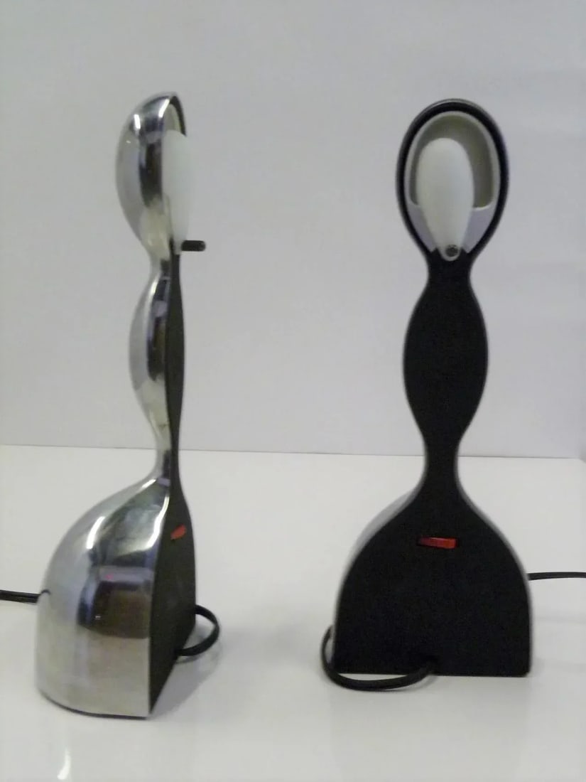 1993 Ilaria Gibertini for Nemo Space Age Modern Table Lamps, Italy - a Pair - 4