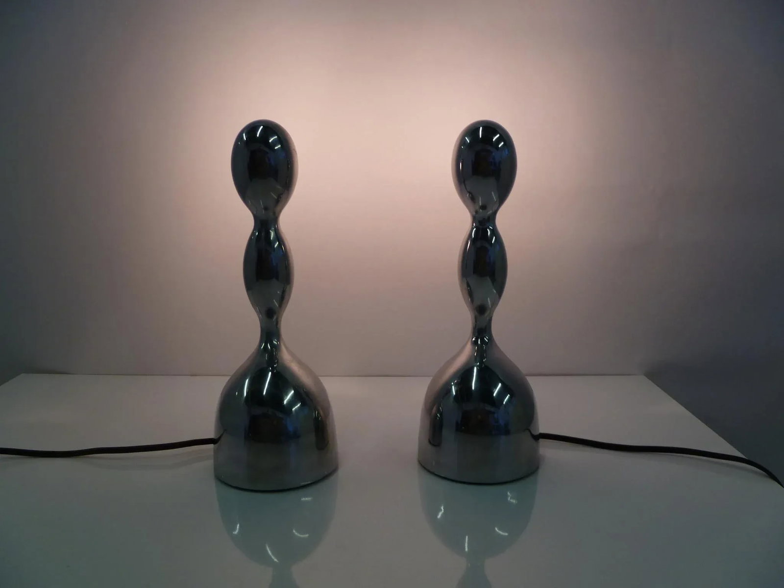 1993 Ilaria Gibertini for Nemo Space Age Modern Table Lamps, Italy - a Pair - 7