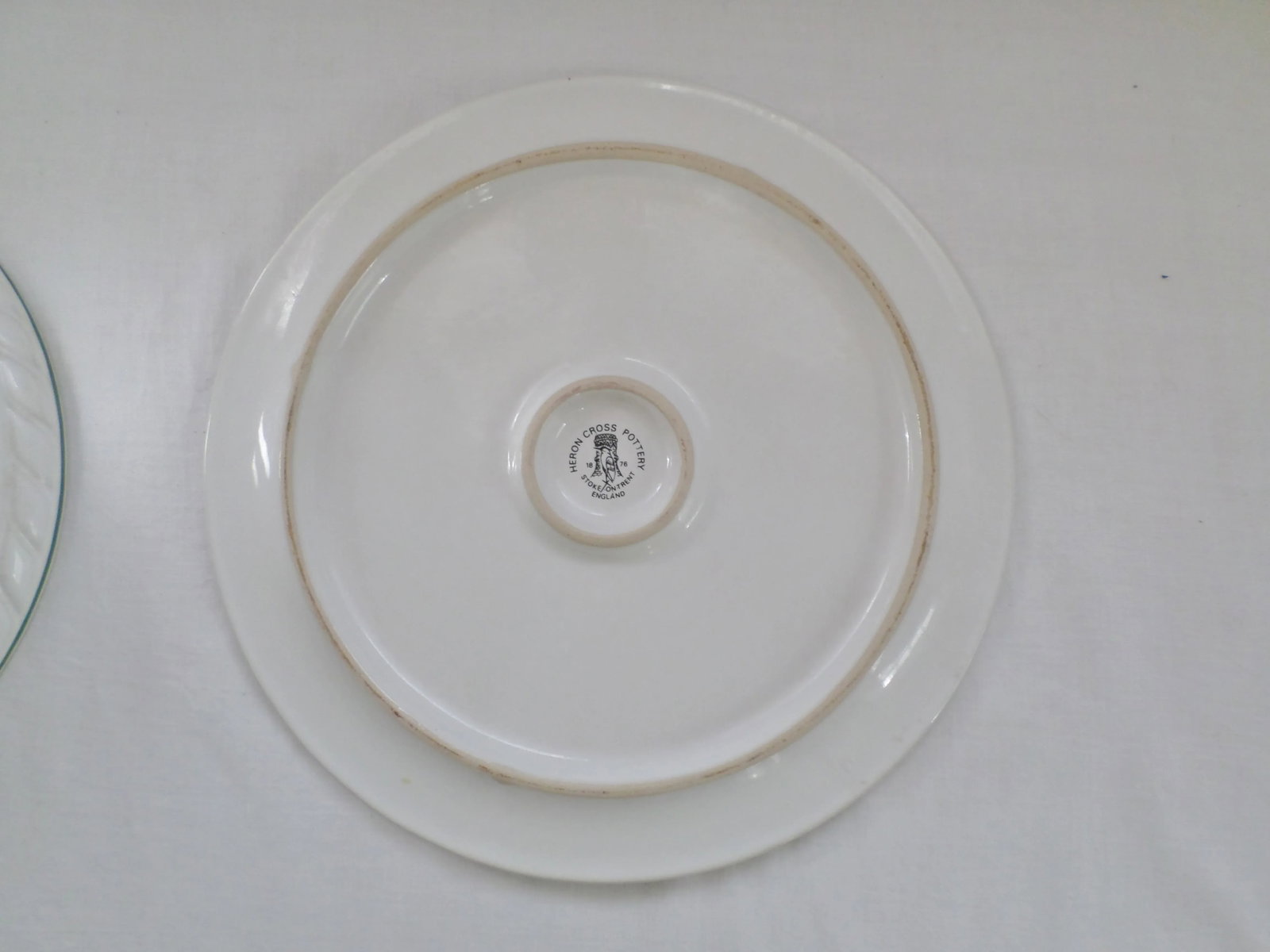 Heron Cross Pottery England "Old Spotted Pig" Round Covered Meat / Cheese Platter - 5