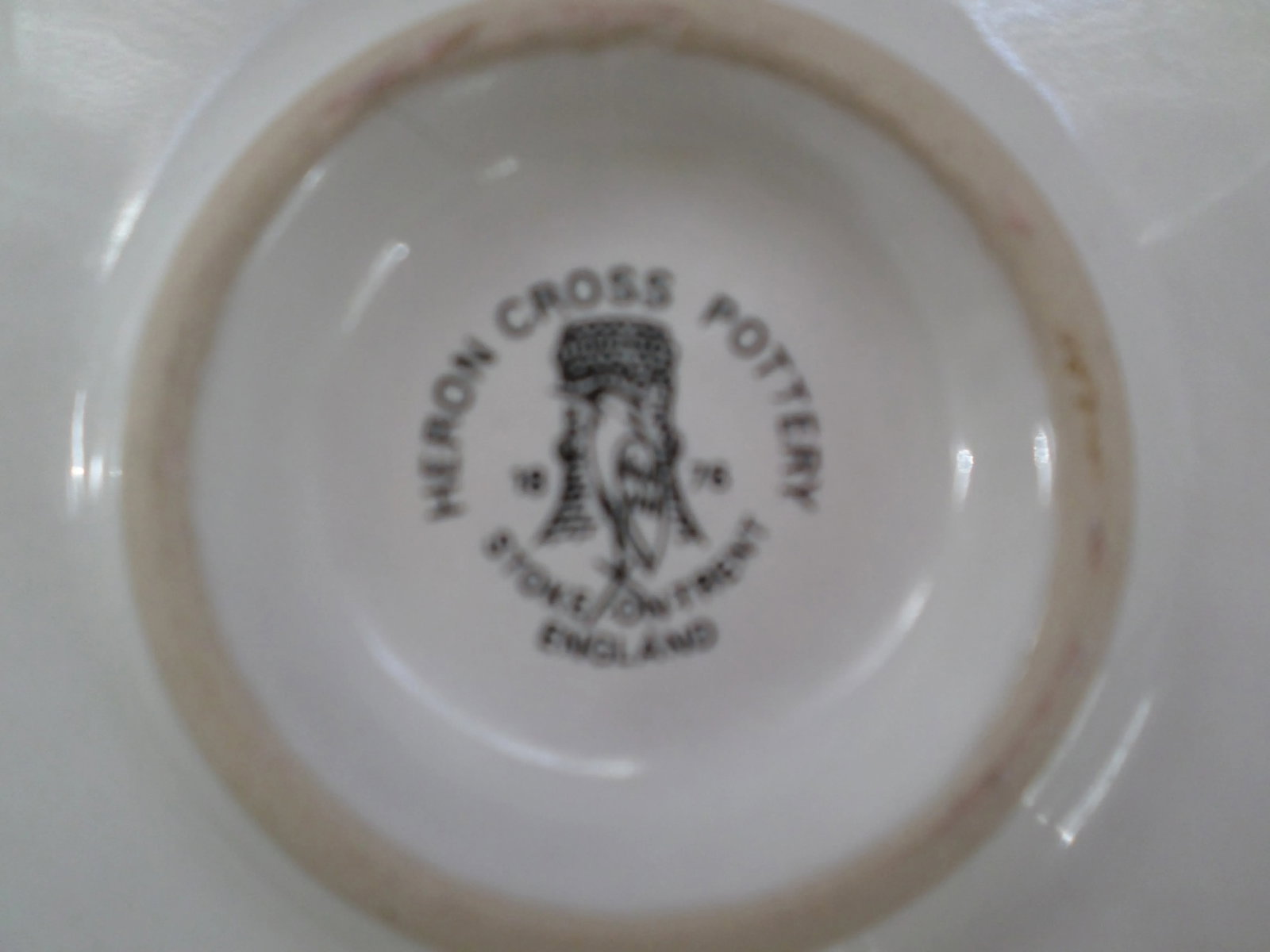 Heron Cross Pottery England "Old Spotted Pig" Round Covered Meat / Cheese Platter - 9