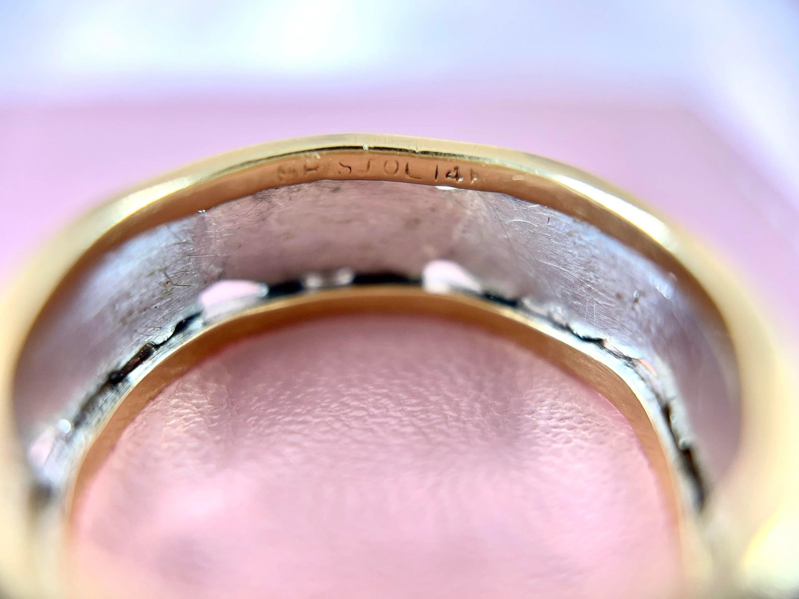 Vintage 14k Bristol Wedding Bells Ring, Size 6 - 5