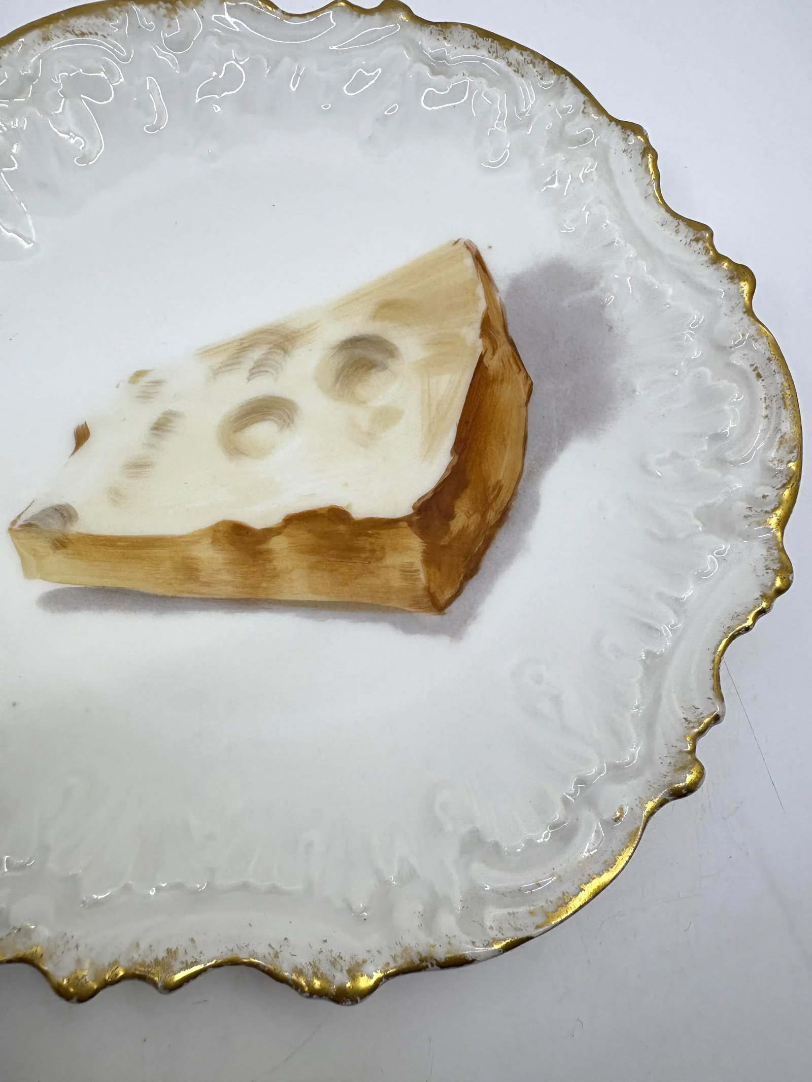 Early 20th Century Antique Hand Painted Formage Cheese Limoges- A Set of 10 - 10