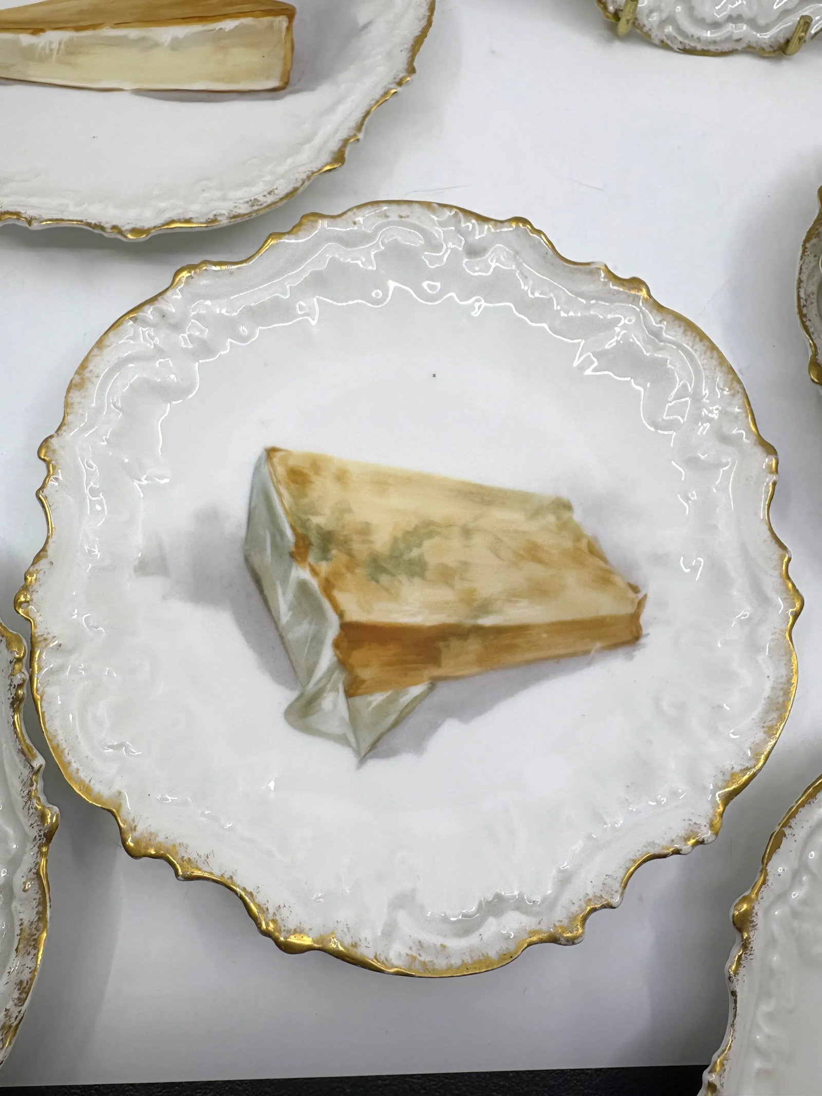 Early 20th Century Antique Hand Painted Formage Cheese Limoges- A Set of 10 - 8
