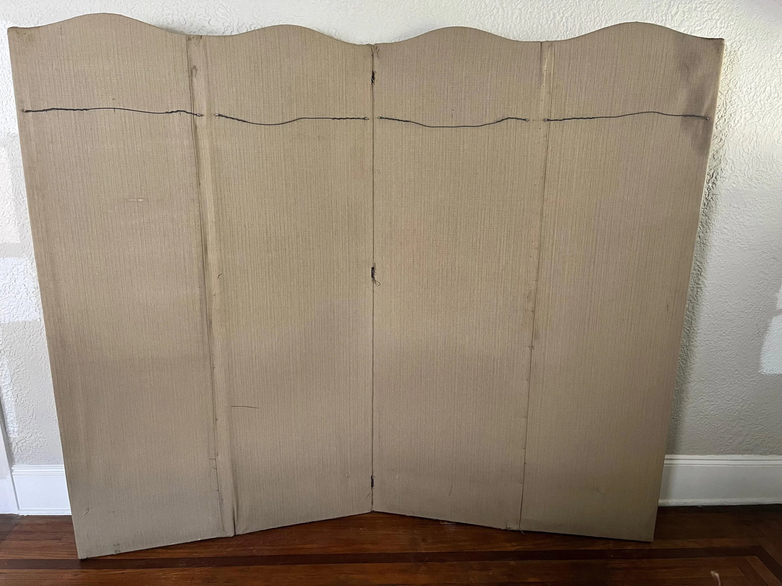 Vintage Tapestry Folding Screen - 4