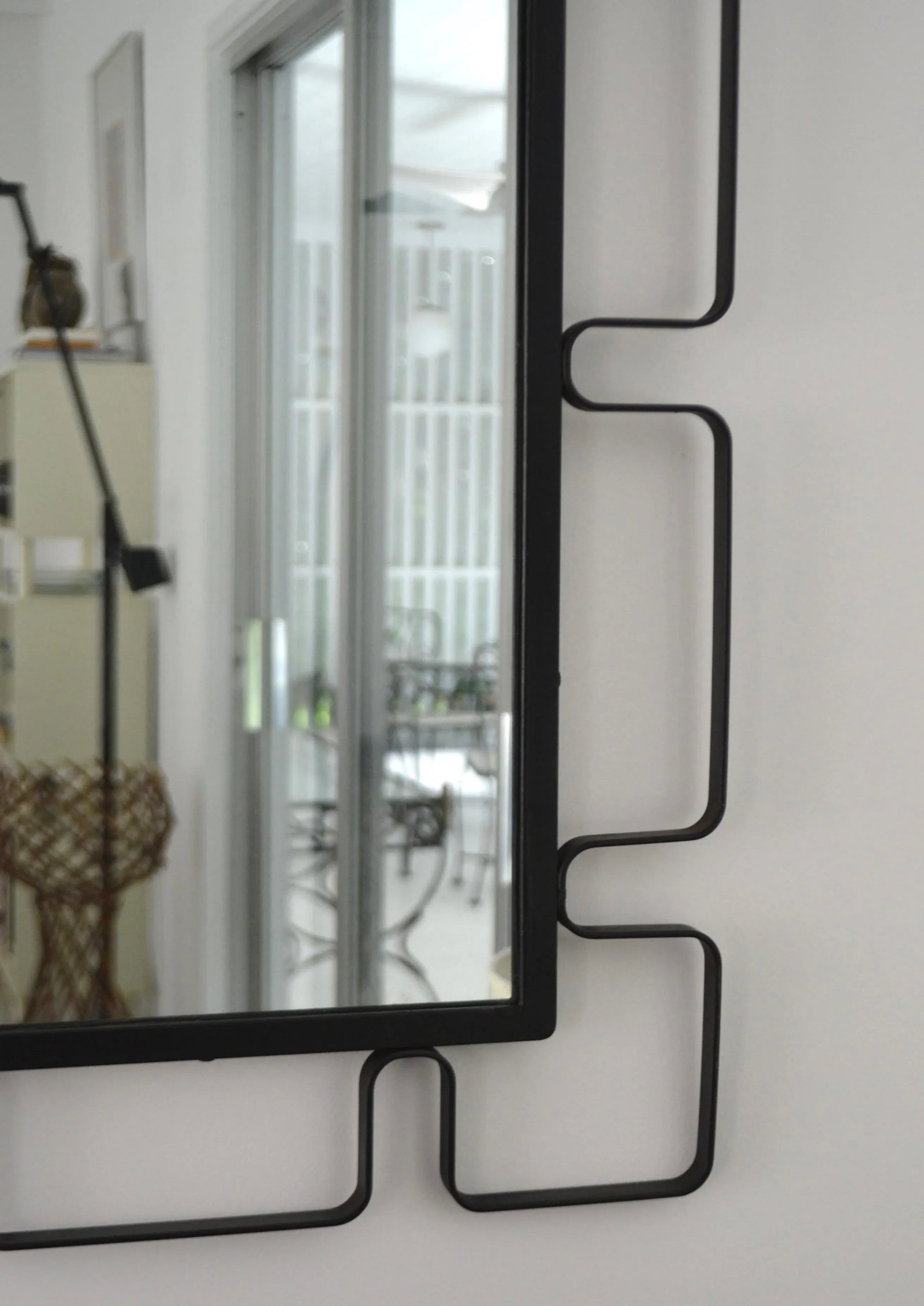 1950s Mid-Century Wrought Iron Wall Mirror - 10