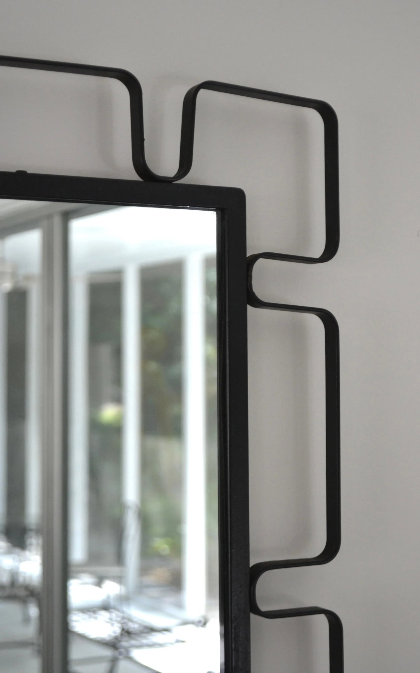 1950s Mid-Century Wrought Iron Wall Mirror - 11
