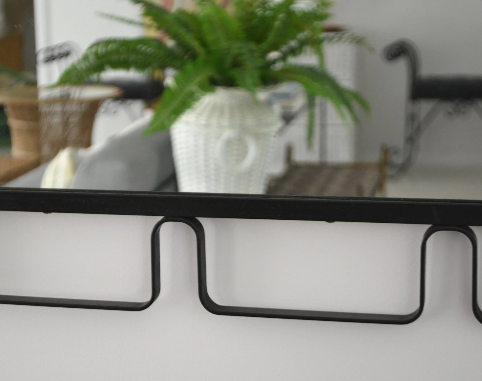 1950s Mid-Century Wrought Iron Wall Mirror - 9