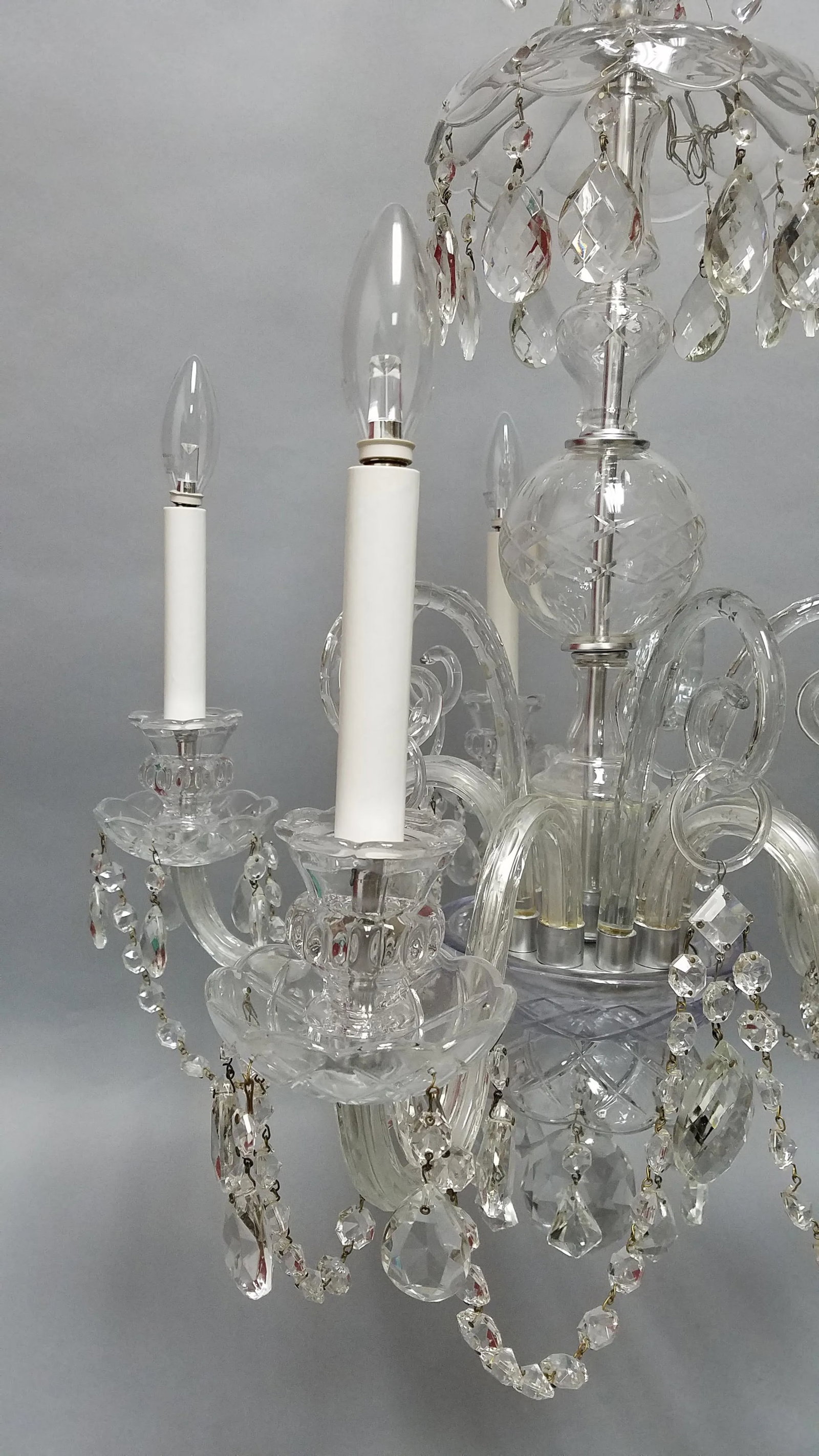1920s Traditional Crystal 5 Arm Chandelier - 5