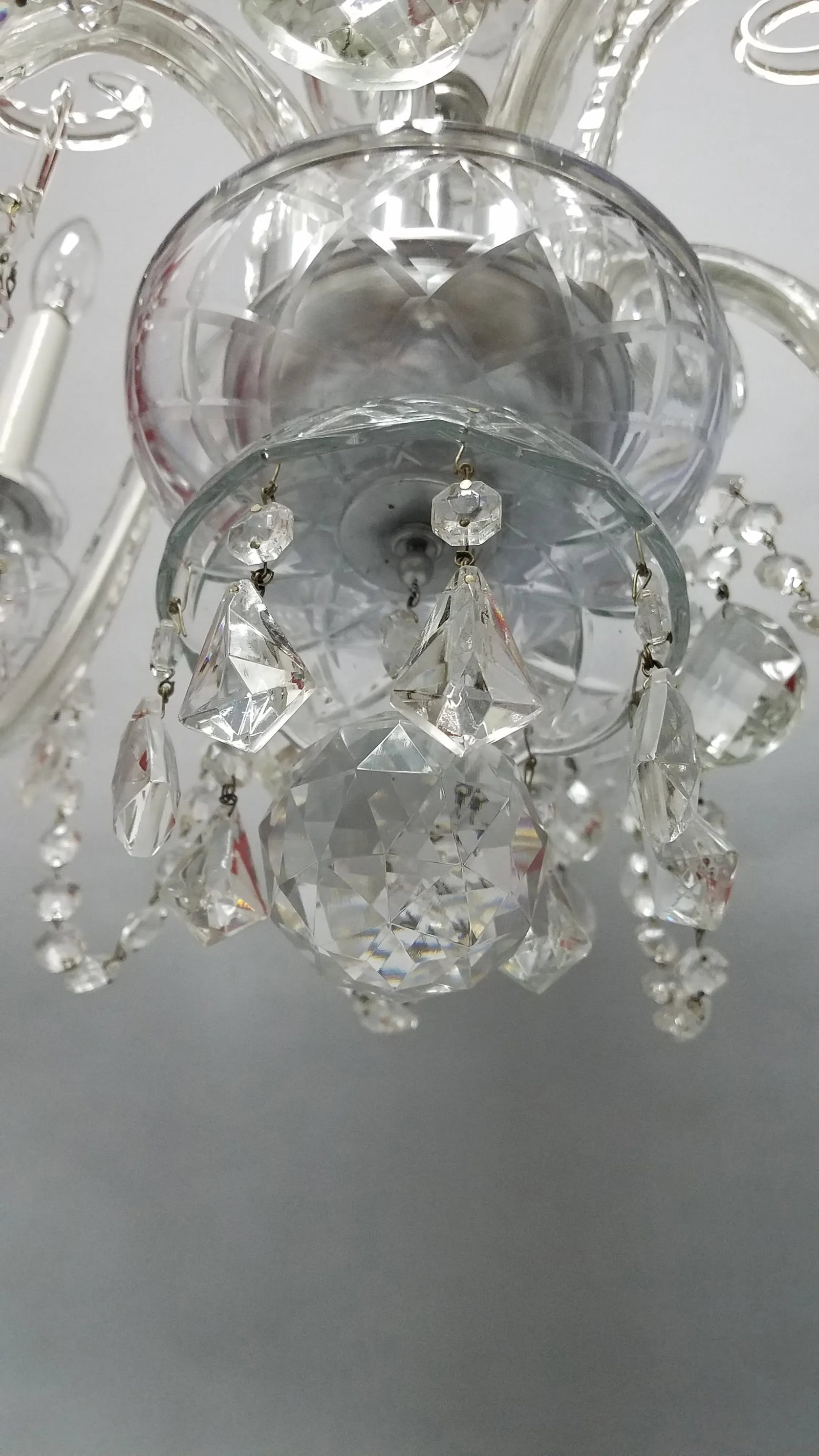 1920s Traditional Crystal 5 Arm Chandelier - 8