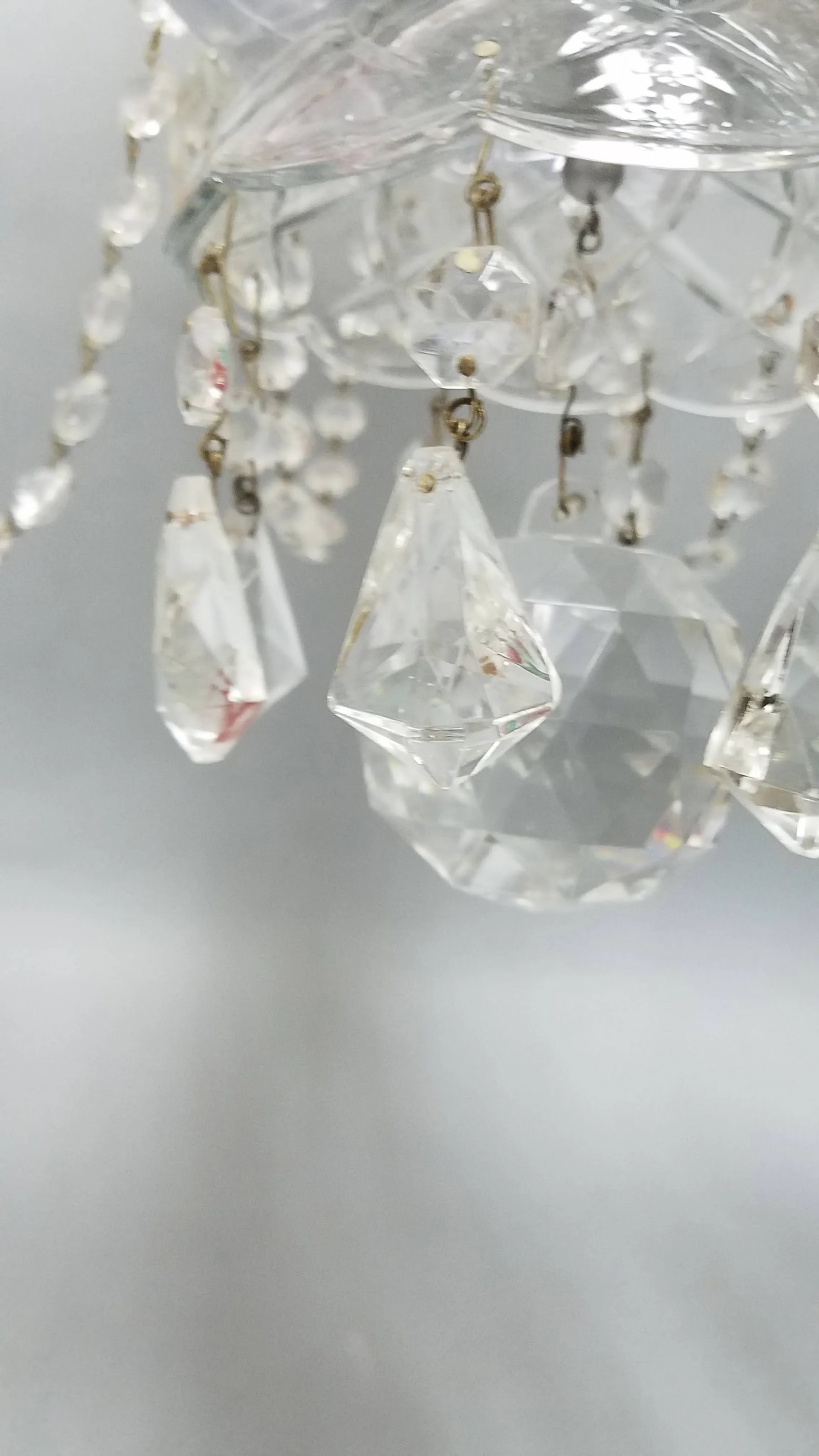 1920s Traditional Crystal 5 Arm Chandelier - 9