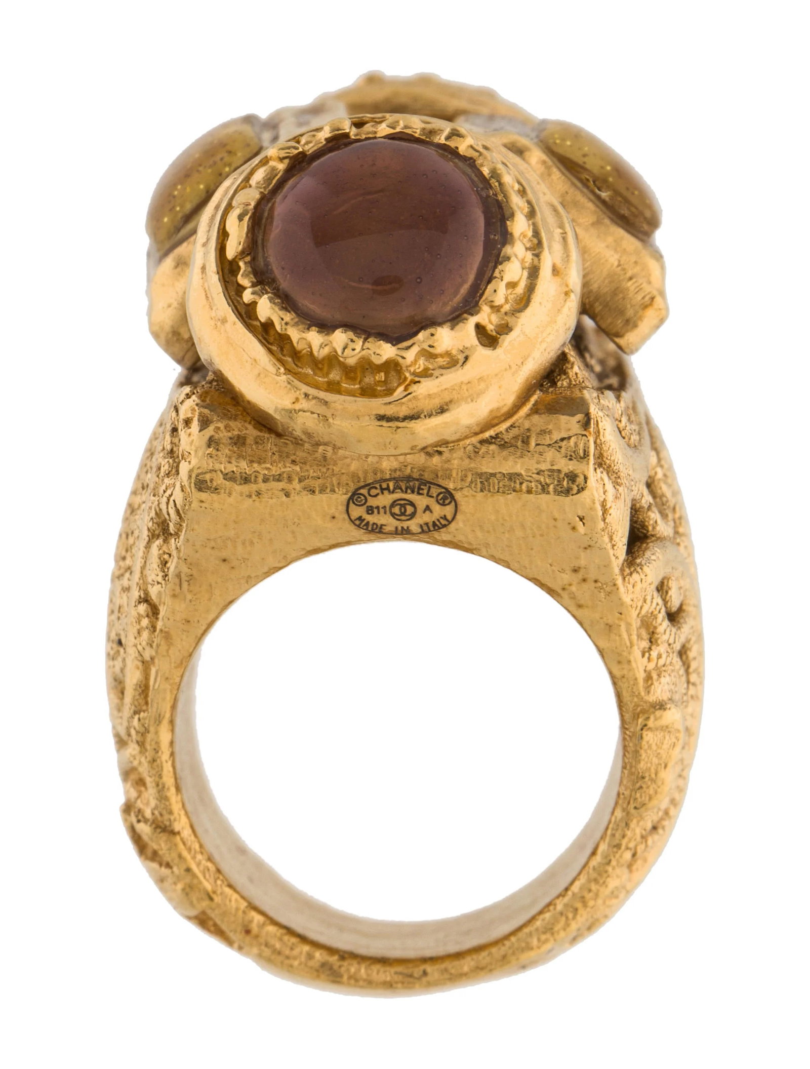 2011 Chanel Ring Size 6.5 Gripoix Metiers d'Art Paris Byzance Goossens Runway Fall Filigree Gold Pla - 4