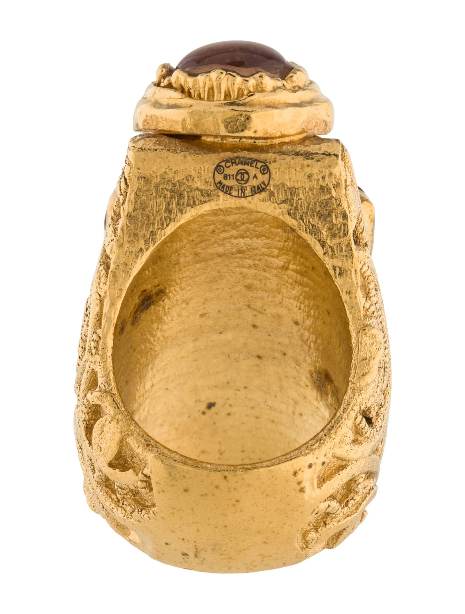 2011 Chanel Ring Size 6.5 Gripoix Metiers d'Art Paris Byzance Goossens Runway Fall Filigree Gold Pla - 5