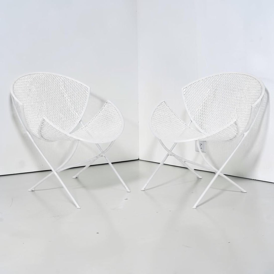 1950s Orange Slice Patio Chairs Maurizio Tempestini for Salterini - a Pair, Attributed - 2